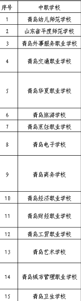 青岛中职学校推荐