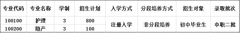 2020年重庆市南丁卫生职业学校招生计划