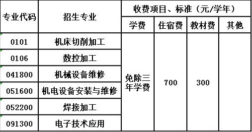 乐山东风电机厂技工学校收费标准