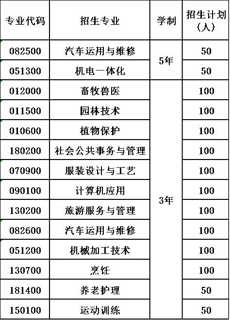 2020年盐源县职业技术中学校招生计划