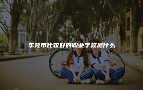 东莞市比较好的职业学校是什么